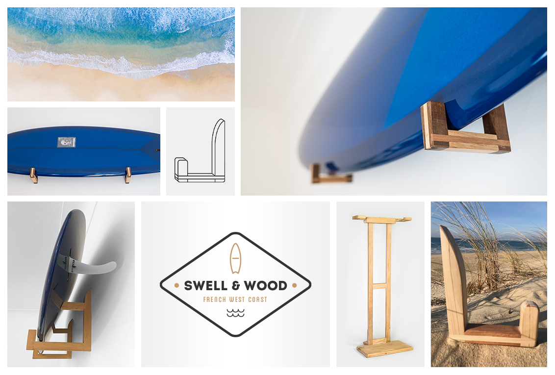 Support Surf Mural Bois - SilkOnboard
